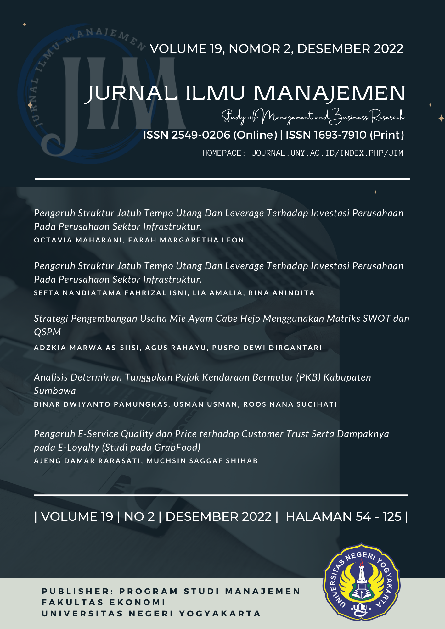 Cover JIM Vol 19 No 2 Desember 2022