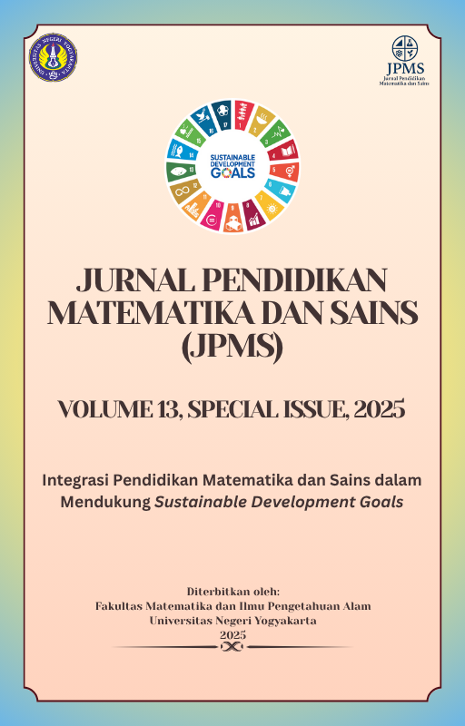 					View Vol. 13 No. Special_issue (2025): Integrasi Pendidikan Matematika dan Sains dalam Mendukung Sustainable Development Goals
				