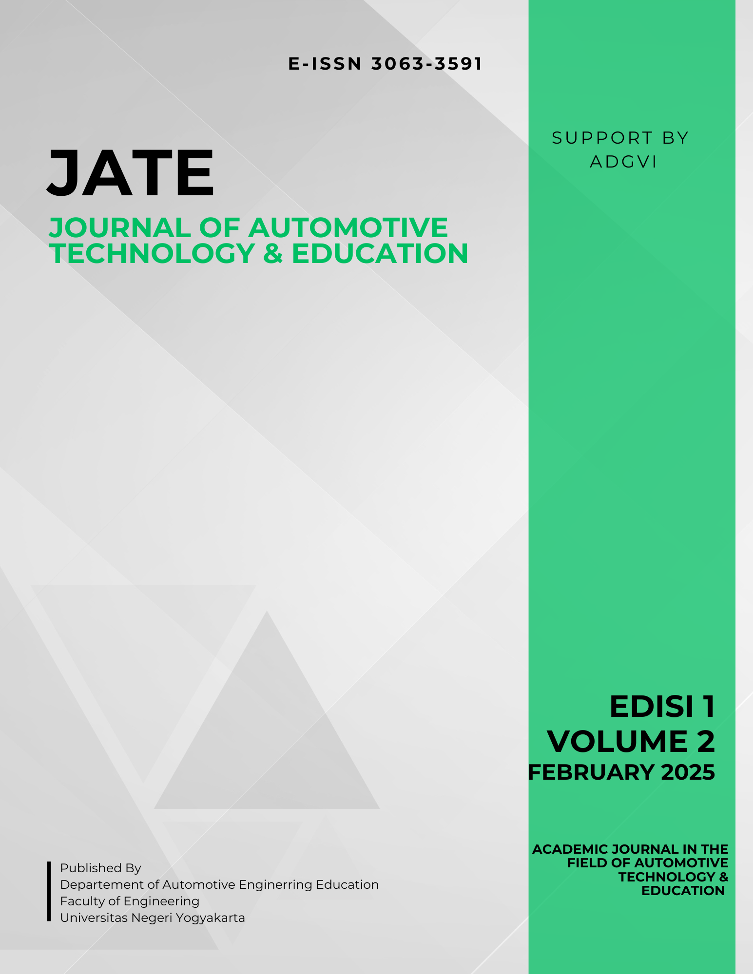 					View Vol. 2 No. 1 (2025): JATE
				